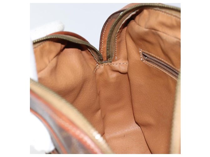 Céline Borsa a Spalla in Tela Macadam CELINE in Pelle PVC Marrone Oro Auth ep11508 D'oro - vista 20