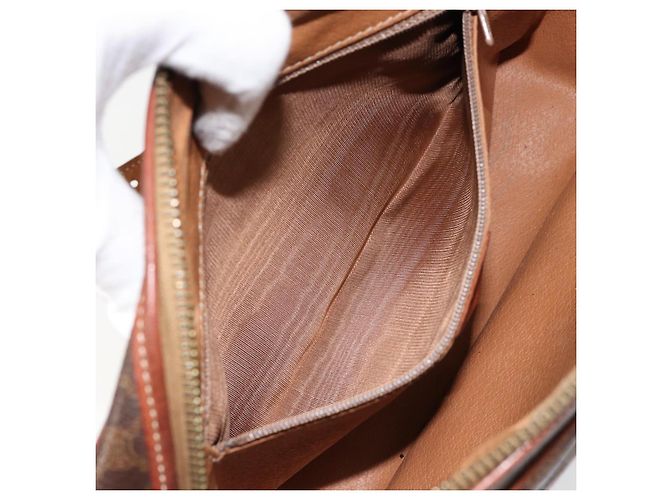 Céline Borsa a Spalla in Tela Macadam CELINE in Pelle PVC Marrone Oro Auth ep11508 D'oro - vista 21