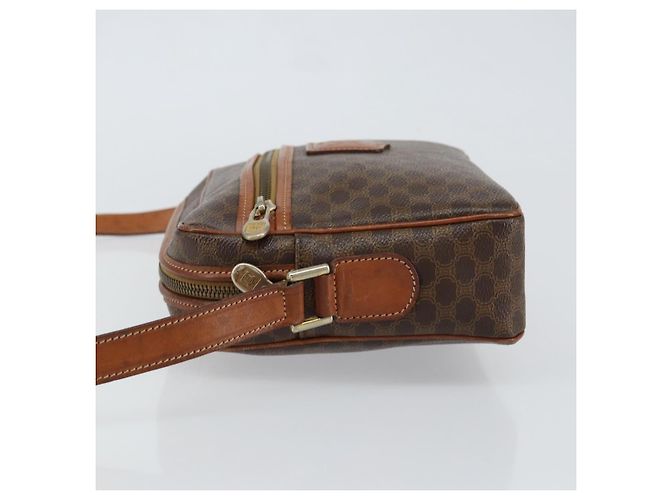 Céline Borsa a Spalla in Tela Macadam CELINE in Pelle PVC Marrone Oro Auth ep11508 D'oro - vista 5