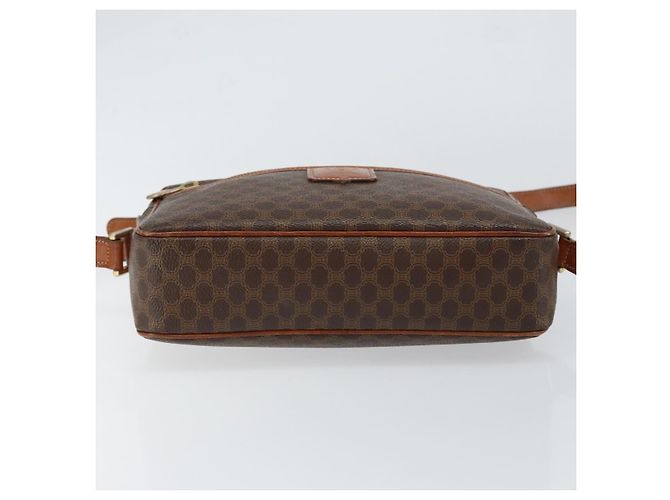 Céline Borsa a Spalla in Tela Macadam CELINE in Pelle PVC Marrone Oro Auth ep11508 D'oro - vista 9