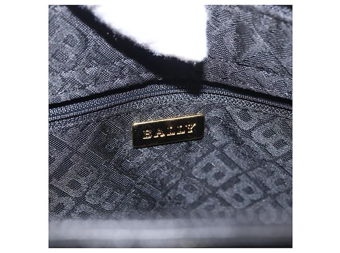 BALLY Borsa a Spalla Trapuntata in Pelle Nera e Oro Auth 153353 Nero D'oro - vista 18
