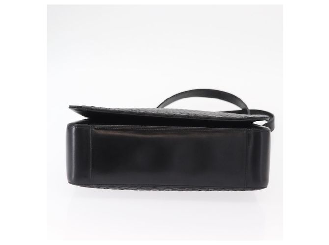 BALLY Borsa a Spalla Trapuntata in Pelle Nera e Oro Auth 153353 Nero D'oro - vista 5