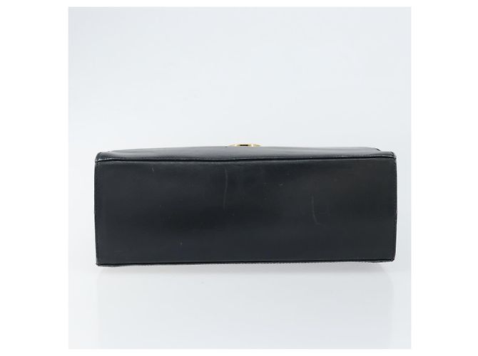 Borsa a mano Gancini in smalto blu navy e oro Auth 149268 di Salvatore Ferragamo - vista 9
