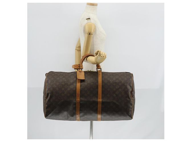 LOUIS VUITTON Borsa Boston Monogram Keepall 60 M41422 LV Auth BA6961 Monogramma - vista 22