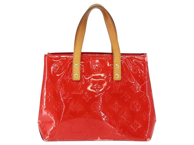 LOUIS VUITTON Monogram Vernis Reade PM Borsa a Mano Rossa M91088 LV Auth 150266 Rosso - vista 13