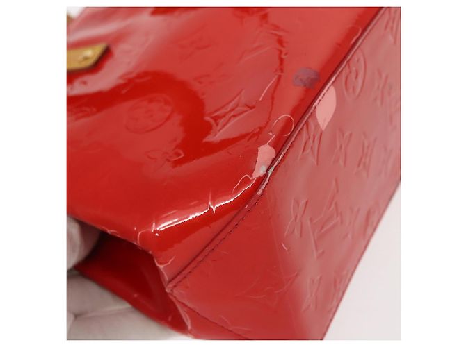 LOUIS VUITTON Monogram Vernis Reade PM Borsa a Mano Rossa M91088 LV Auth 150266 Rosso - vista 15