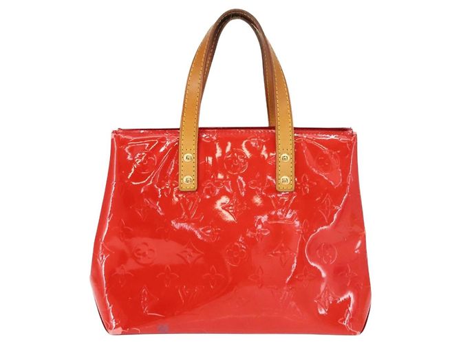 LOUIS VUITTON Monogram Vernis Reade PM Borsa a Mano Rossa M91088 LV Auth 150266 Rosso - vista 2