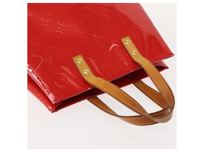 LOUIS VUITTON Monogram Vernis Reade PM Borsa a Mano Rossa M91088 LV Auth 150266 Rosso - vista 7