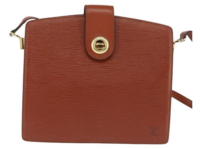 Borsa a Spalla Capuchin Epi Louis Vuitton Marrone M52343 LV Auth BA7425 - vista 13