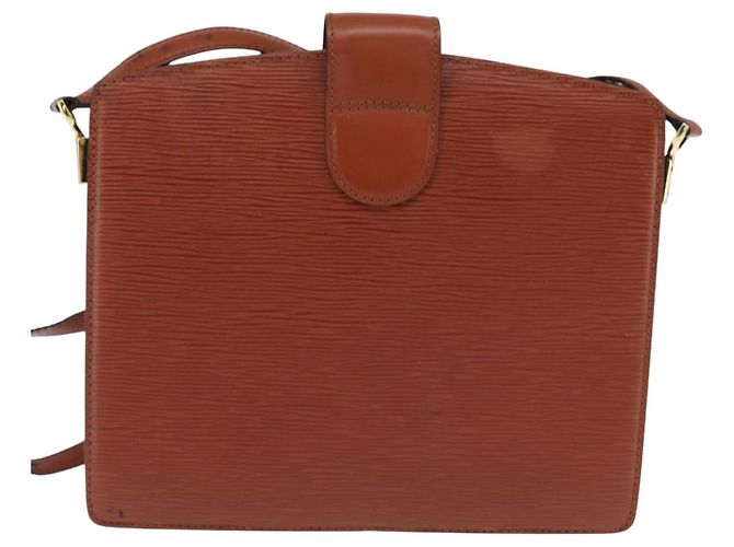 Borsa a Spalla Capuchin Epi Louis Vuitton Marrone M52343 LV Auth BA7425 - vista 2