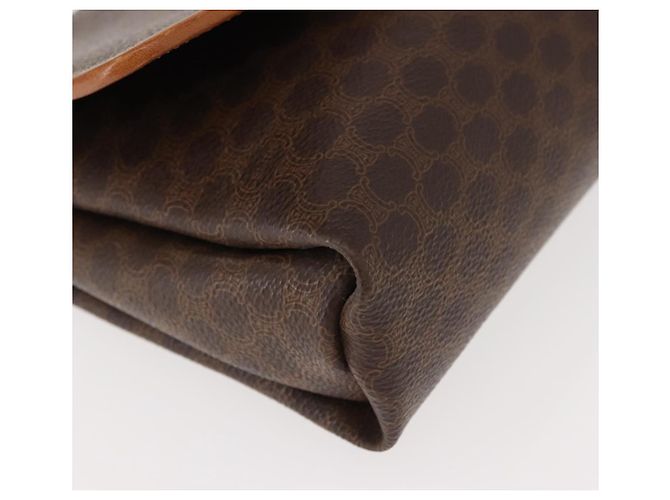 Céline Borsa a Spalla in Tela Macadam CELINE PVC Marrone Oro Auth ep11522 D'oro - vista 10