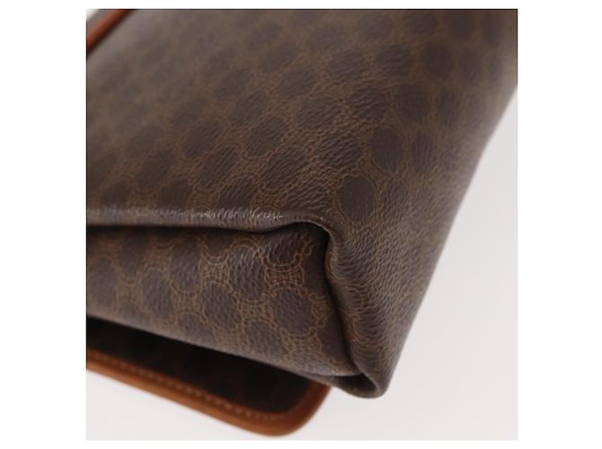 Céline Borsa a Spalla in Tela Macadam CELINE PVC Marrone Oro Auth ep11522 D'oro - vista 12