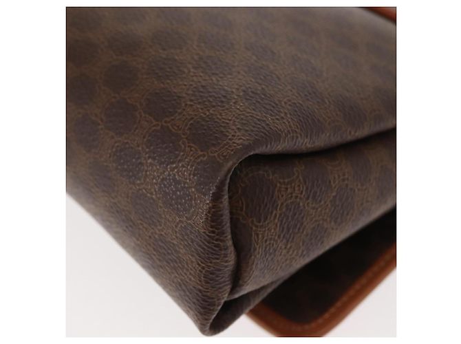 Céline Borsa a Spalla in Tela Macadam CELINE PVC Marrone Oro Auth ep11522 D'oro - vista 13