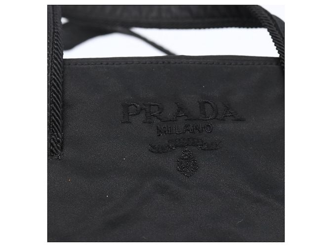 PRADA Borsa a mano in nylon nero Auth bs30539 - vista 15