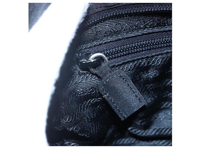 PRADA Borsa a mano in nylon nero Auth bs30539 - vista 17