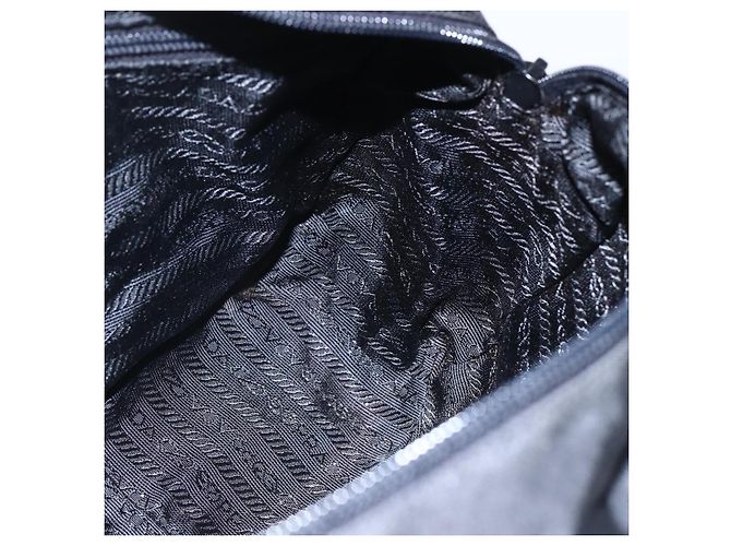 PRADA Borsa a mano in nylon nero Auth bs30539 - vista 19
