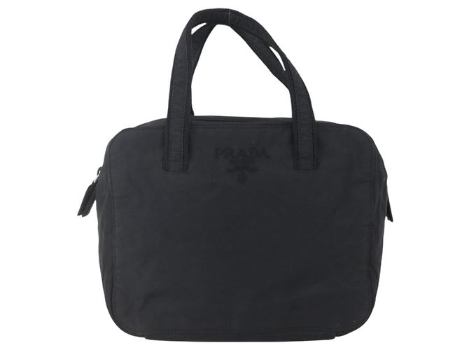 PRADA Borsa a mano in nylon nero Auth bs30539 - vista 2