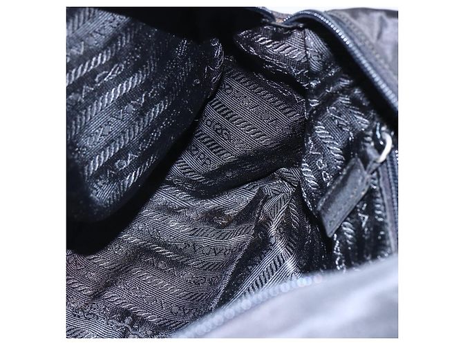 PRADA Borsa a mano in nylon nero Auth bs30539 - vista 20