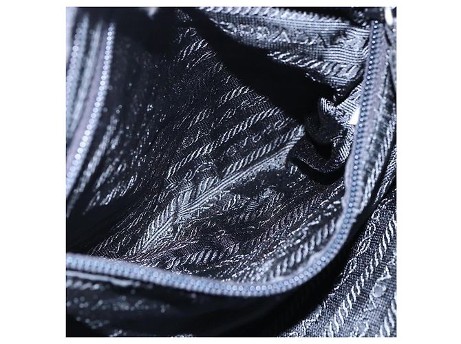 PRADA Borsa a mano in nylon nero Auth bs30539 - vista 21