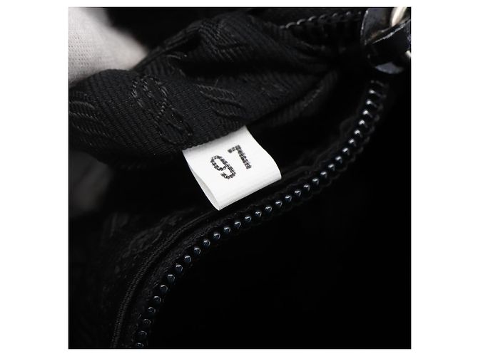 PRADA Borsa a mano in nylon nero Auth bs30539 - vista 22