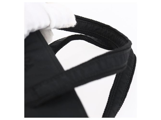 PRADA Borsa a mano in nylon nero Auth bs30539 - vista 8