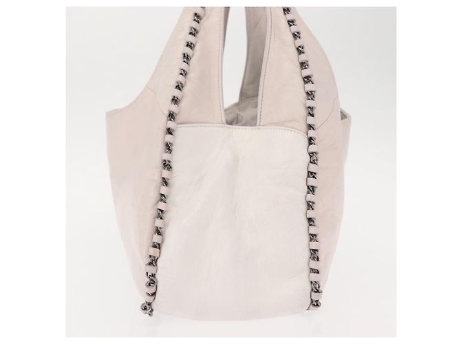 Borsa a Spalla CHANEL in Pelle Rosa Argento CC Auth 150457 - vista 5
