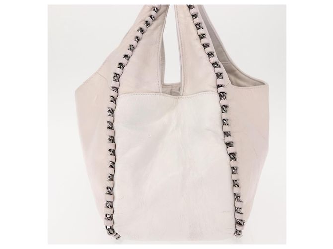 Borsa a Spalla CHANEL in Pelle Rosa Argento CC Auth 150457 - vista 6