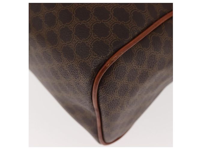 Céline Borsa a mano in tela Macadam CELINE PVC marrone oro Auth 147895 D'oro - vista 13