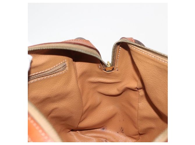 Céline Borsa a mano in tela Macadam CELINE PVC marrone oro Auth 147895 D'oro - vista 17