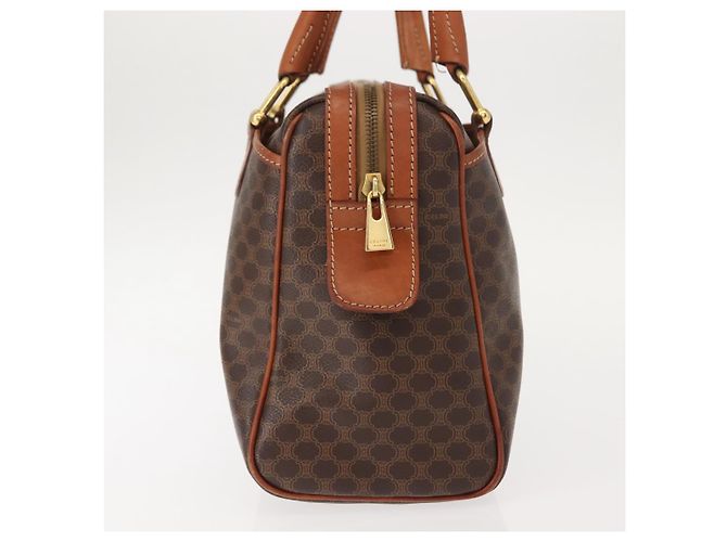 Céline Borsa a mano in tela Macadam CELINE PVC marrone oro Auth 147895 D'oro - vista 5