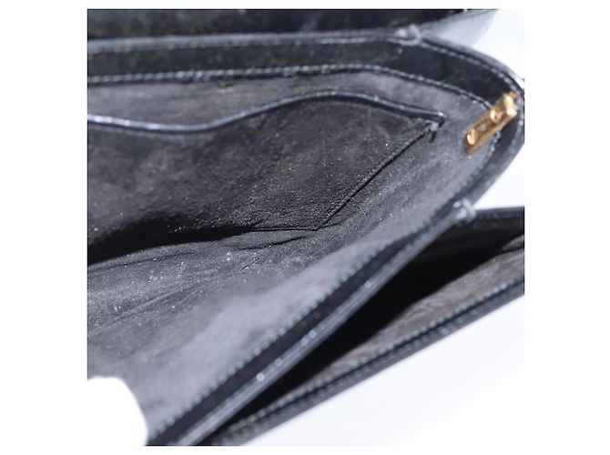 Borsa a Spalla in Pelle Nera e Oro GUCCI 001 406 0621 Auth BA7466 Nero D'oro - vista 17