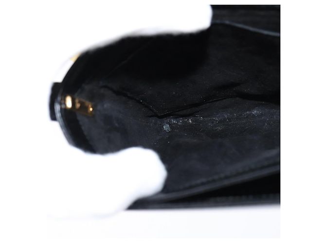 Borsa a Spalla in Pelle Nera e Oro GUCCI 001 406 0621 Auth BA7466 Nero D'oro - vista 18