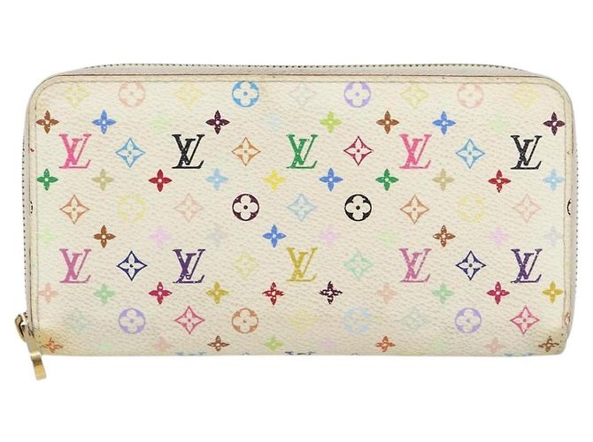 LOUIS VUITTON Monogram Multicolor Zippy Wallet Wallet White M60241 Auth 152436 - view 13