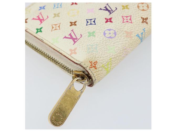 LOUIS VUITTON Monogram Multicolor Zippy Wallet Wallet White M60241 Auth 152436 - view 14