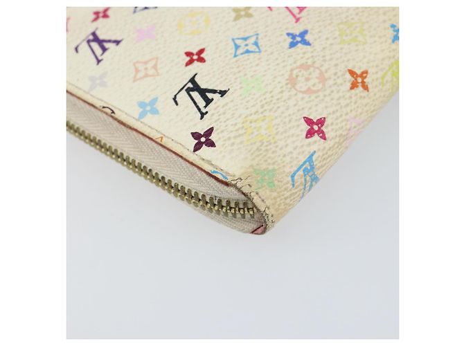 LOUIS VUITTON Monogram Multicolor Zippy Wallet Wallet White M60241 Auth 152436 - view 16