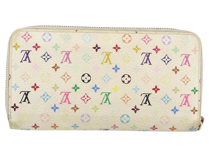 LOUIS VUITTON Monogram Multicolor Zippy Wallet Wallet White M60241 Auth 152436 - view 2