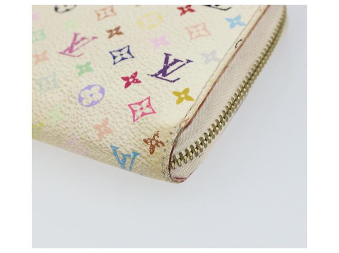 LOUIS VUITTON Monogram Multicolor Zippy Wallet Wallet White M60241 Auth 152436 - view 7