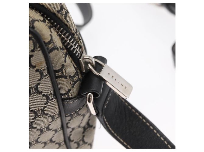 Céline Bolso de Hombro de Lona Macadam CELINE Gris Plata Auténtico ep11913 Castaño - vista 10