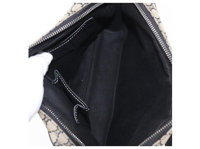 Céline Bolso de Hombro de Lona Macadam CELINE Gris Plata Auténtico ep11913 Castaño - vista 11
