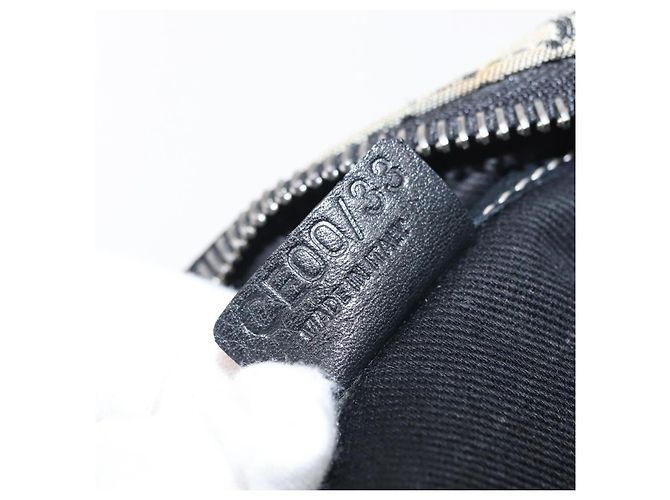 Céline Bolso de Hombro de Lona Macadam CELINE Gris Plata Auténtico ep11913 Castaño - vista 12