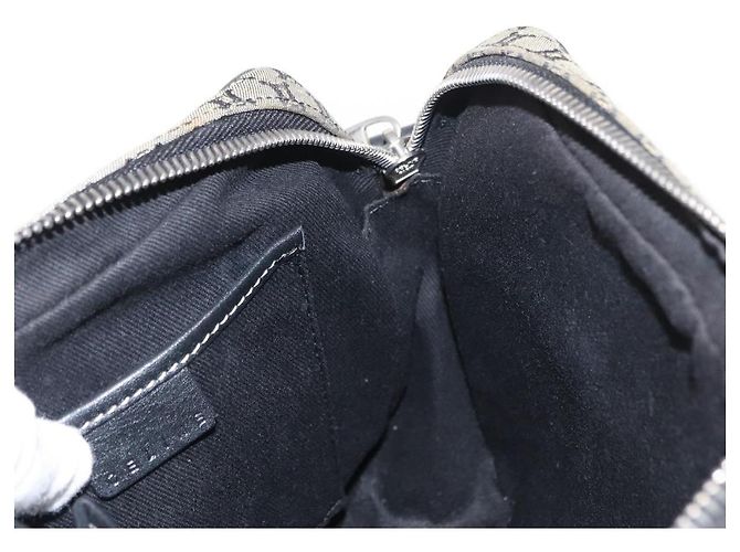 Céline Bolso de Hombro de Lona Macadam CELINE Gris Plata Auténtico ep11913 Castaño - vista 18
