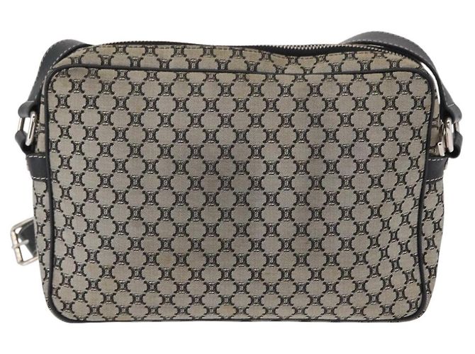 Céline Bolso de Hombro de Lona Macadam CELINE Gris Plata Auténtico ep11913 Castaño - vista 2
