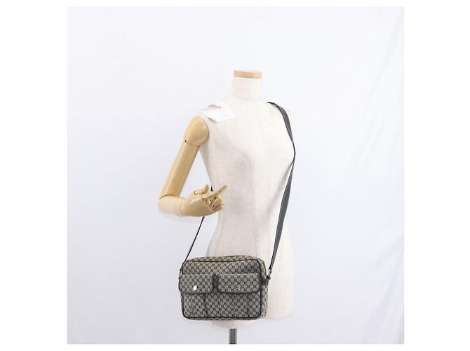 Céline Bolso de Hombro de Lona Macadam CELINE Gris Plata Auténtico ep11913 Castaño - vista 21