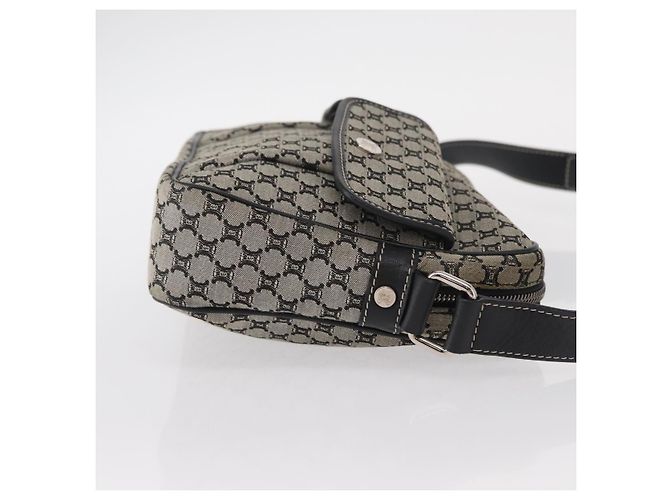 Céline Bolso de Hombro de Lona Macadam CELINE Gris Plata Auténtico ep11913 Castaño - vista 3