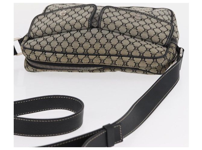 Céline Bolso de Hombro de Lona Macadam CELINE Gris Plata Auténtico ep11913 Castaño - vista 6