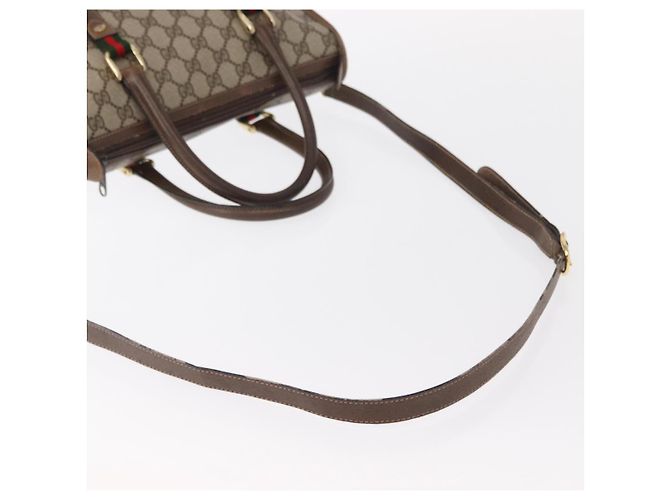 Gucci Borsa GG Supreme Web Sherry Line PVC 2way Beige Oro 41 02 039 Auth ep11903 D'oro - vista 14