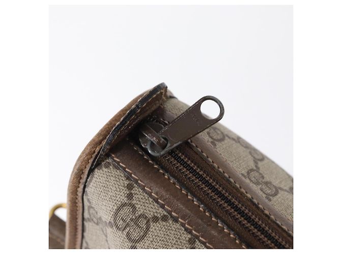 Gucci Borsa GG Supreme Web Sherry Line PVC 2way Beige Oro 41 02 039 Auth ep11903 D'oro - vista 19