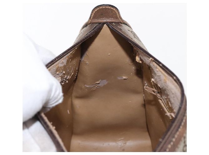 Gucci Borsa GG Supreme Web Sherry Line PVC 2way Beige Oro 41 02 039 Auth ep11903 D'oro - vista 22