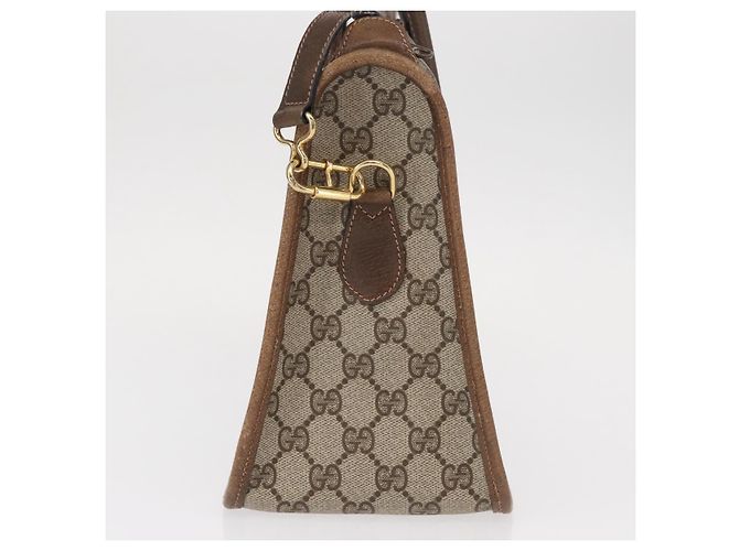 Gucci Borsa GG Supreme Web Sherry Line PVC 2way Beige Oro 41 02 039 Auth ep11903 D'oro - vista 5