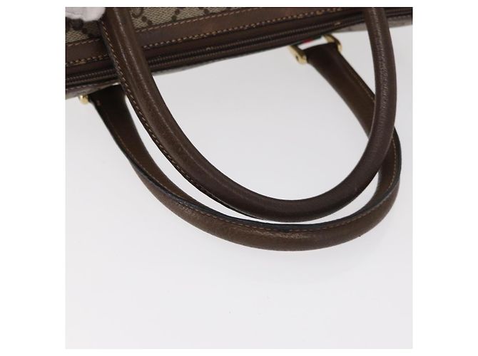 Gucci Borsa GG Supreme Web Sherry Line PVC 2way Beige Oro 41 02 039 Auth ep11903 D'oro - vista 7